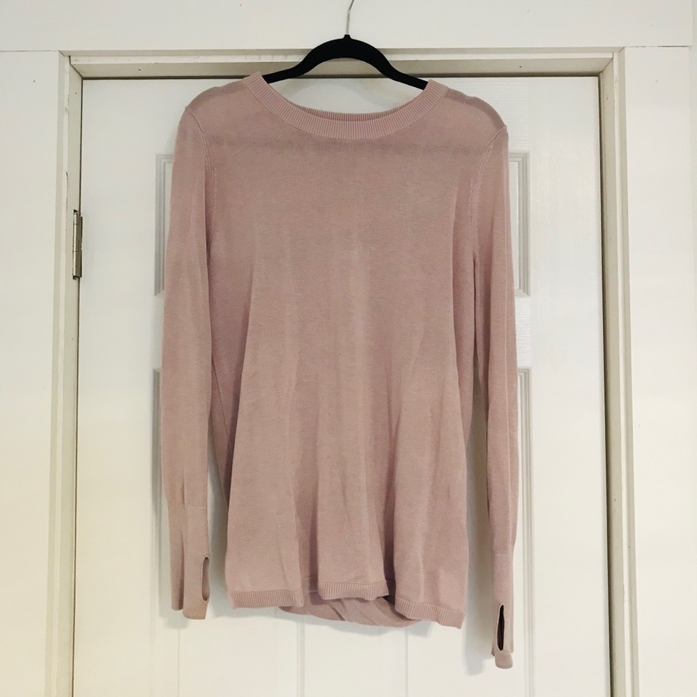 lululemon open-back blush sweater
